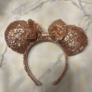 Rose gold sequin Minnie ears
